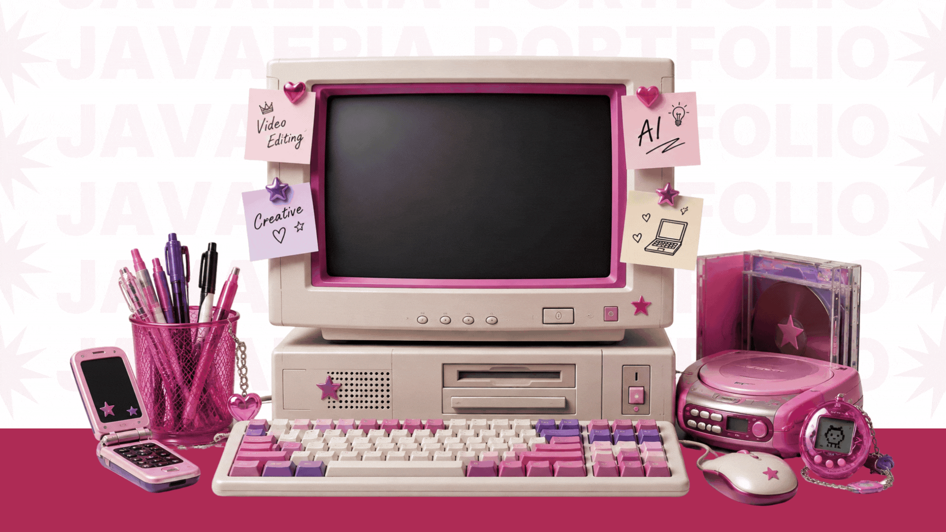 Y2K Retro Computer Setup — Javeria Farhan Portfolio