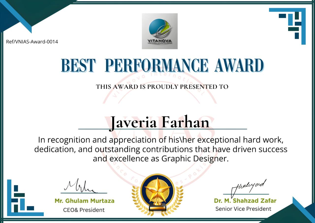 VitaNova Best Performance Award